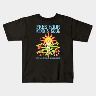 Free Your Mind Spiritual Woman Kids T-Shirt